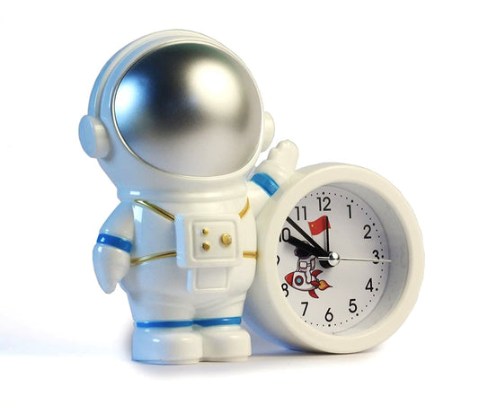 Space-themed alarm clock perfect for kids' study table or birthdays