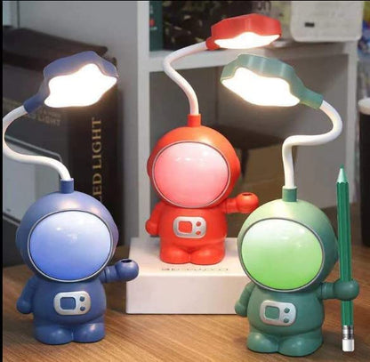 Space Astronaut LED Study Lamp: Night Desk Light, USB Charging