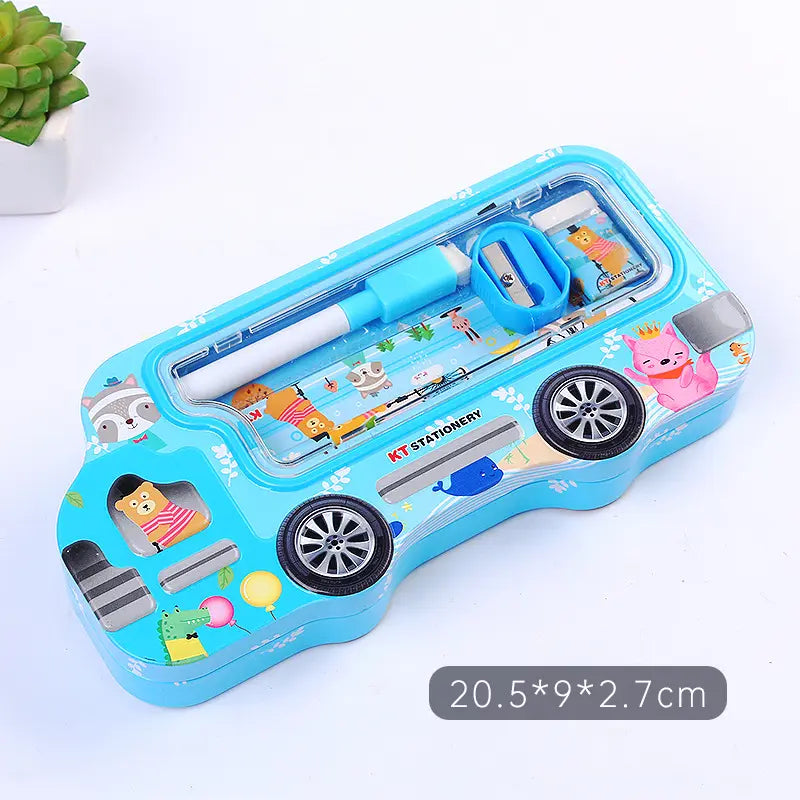 Student Stationery Gift Box: Fun Car Design, Essential School Supplies