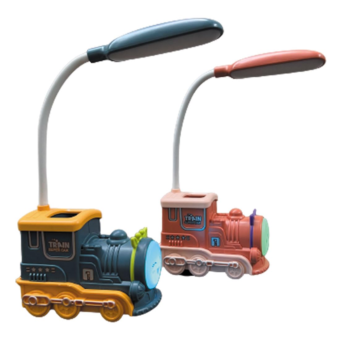 Cute Train Pen Stand LED Desk Lamp for Kids' Study