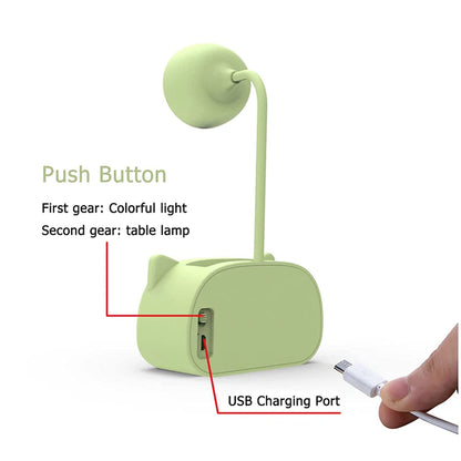 Rechargeable LED Desk Lamp - Ideal for Children, Reading, Study.