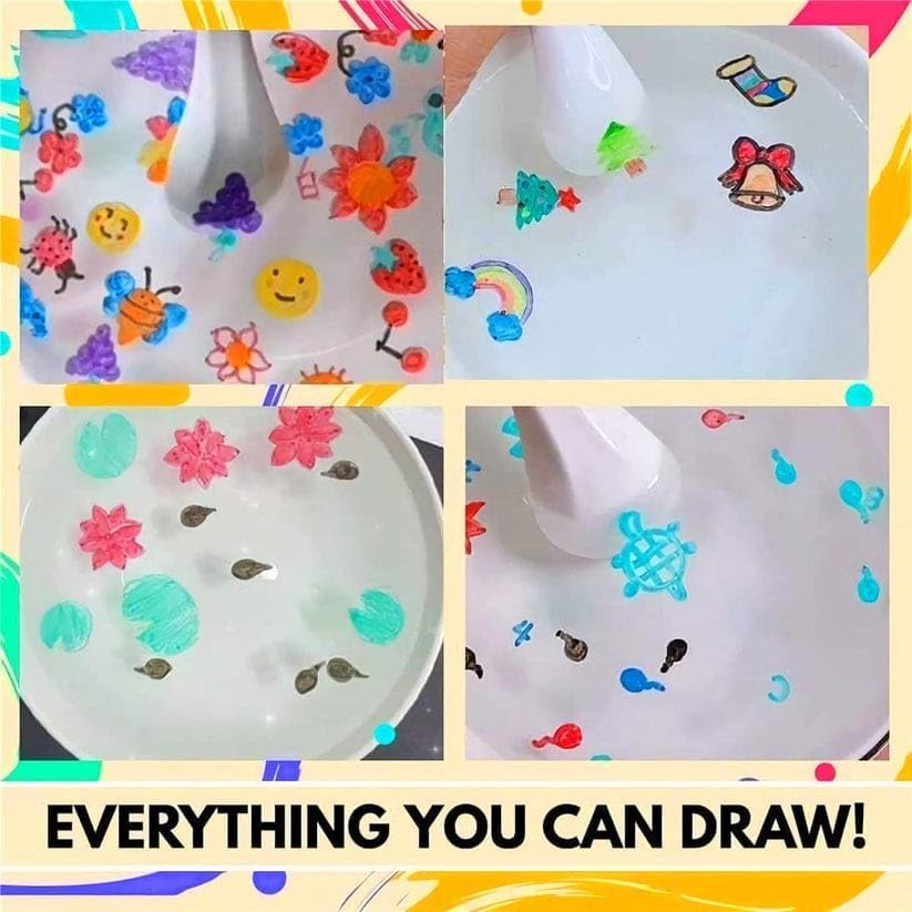 Magical Water Float Doodle Pen: 8 Colors, Easy-Wipe, Kids' Creativity!