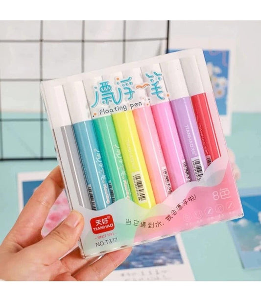 Magical Water Float Doodle Pen: 8 Colors, Easy-Wipe, Kids' Creativity!