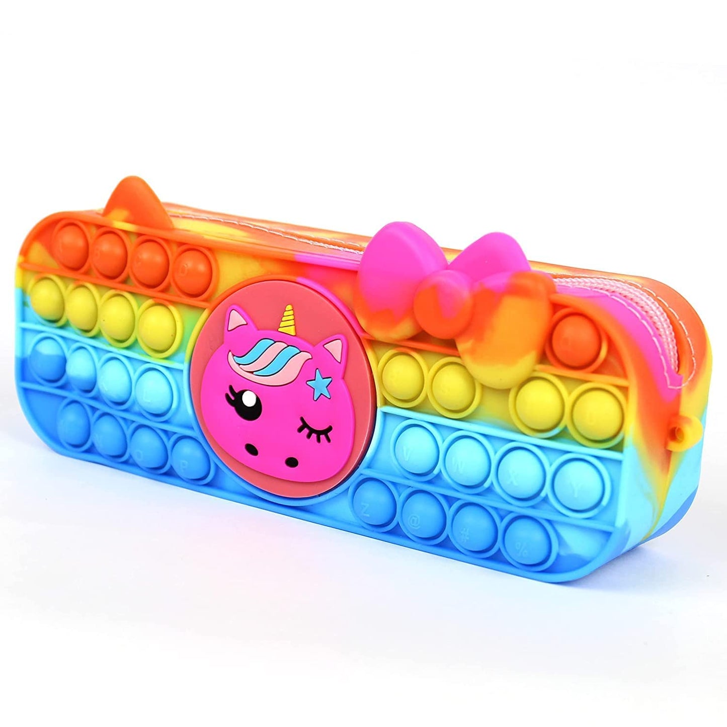 Pop-It Pencil Box Set: Big Size, Key Chain, School Storage