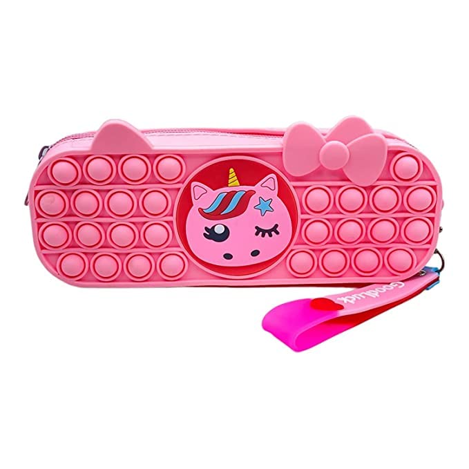 Pop-It Pencil Box Set: Big Size, Key Chain, School Storage