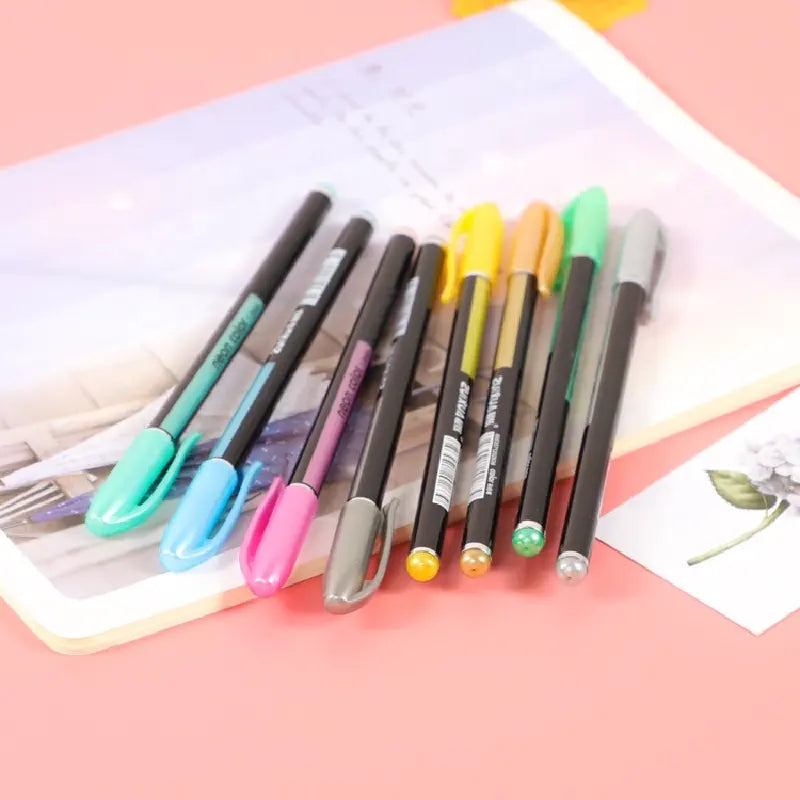 Sparkling Creativity: 12-Piece Glitter Pen Set, Neon Colors - Perfect for Kids' Art!