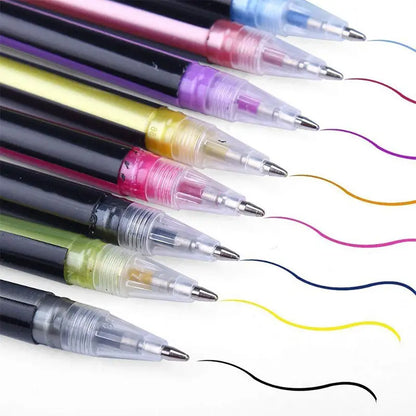 Sparkling Creativity: 12-Piece Glitter Pen Set, Neon Colors - Perfect for Kids' Art!