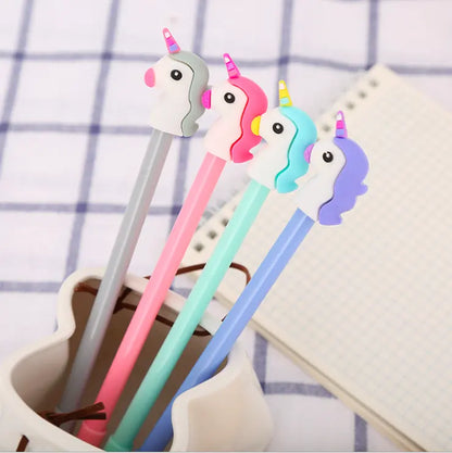 Magical Unicorn Gel Pen: Creative School Stationery, Blue Ink Delight!pack of 4