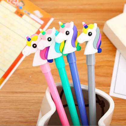 Magical Unicorn Gel Pen: Creative School Stationery, Blue Ink Delight!pack of 4